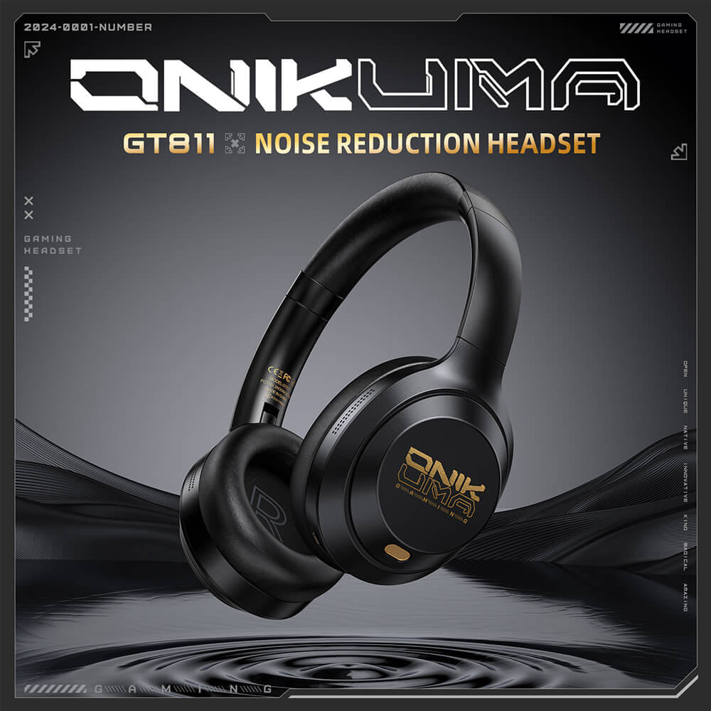 หูฟังเกมมิ่งไร้สาย ONIKUMA GT811 มาพร้อมระบบลดเสียงรบกวนคู่ - สีดำ_5